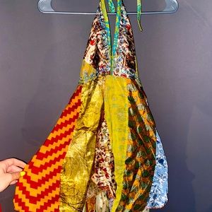 A boho short dress (or long shirt) from East Meets West. Size XS.